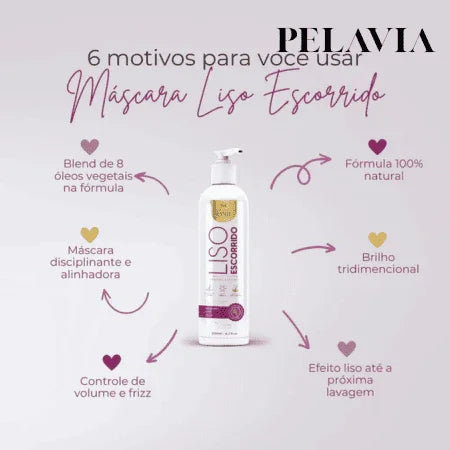 Máscara Disciplinante Liso Escorrido - Pelavia®