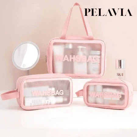 Kit 3 Nécessaires Transparentes WashBags™ - Pelavia®