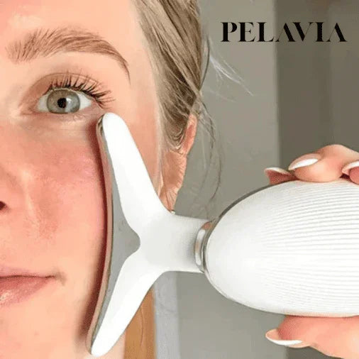 Massageador Rejuvenescedor com LED para Rosto e Pescoço - Pelavia®