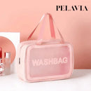 Kit 3 Nécessaires Transparentes WashBags™ - Pelavia®
