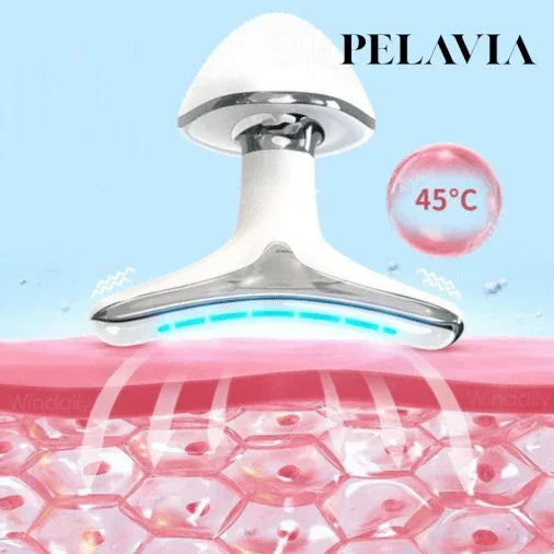 Massageador Rejuvenescedor com LED para Rosto e Pescoço - Pelavia®